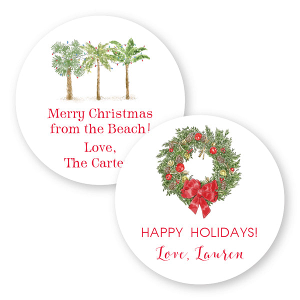 Palm Trees and Lights Gift Sticker