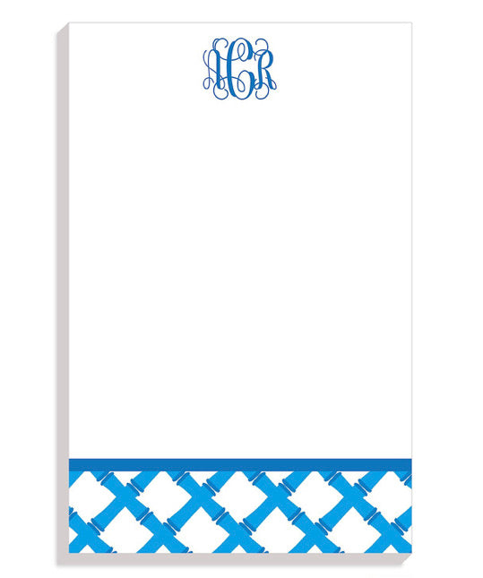 Blue Bamboo Personalized Notepad
