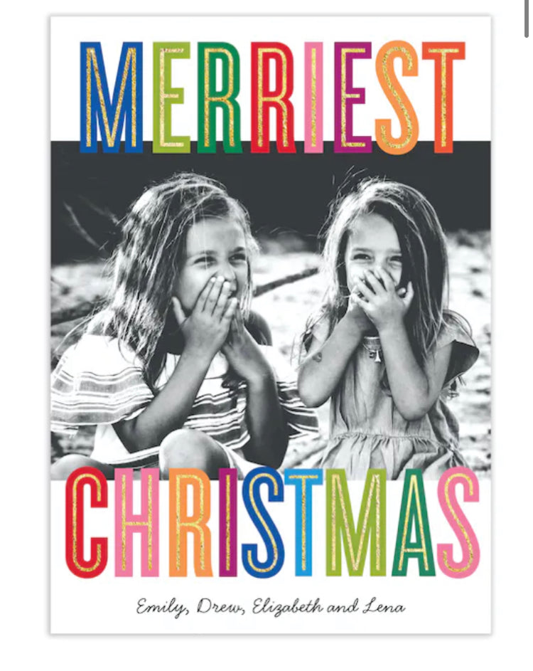 Christmas Colors Holiday Photo Card