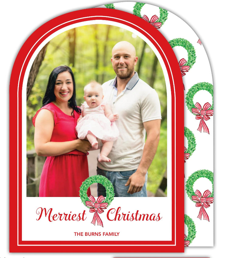 Red Wreath Holiday Photo Card