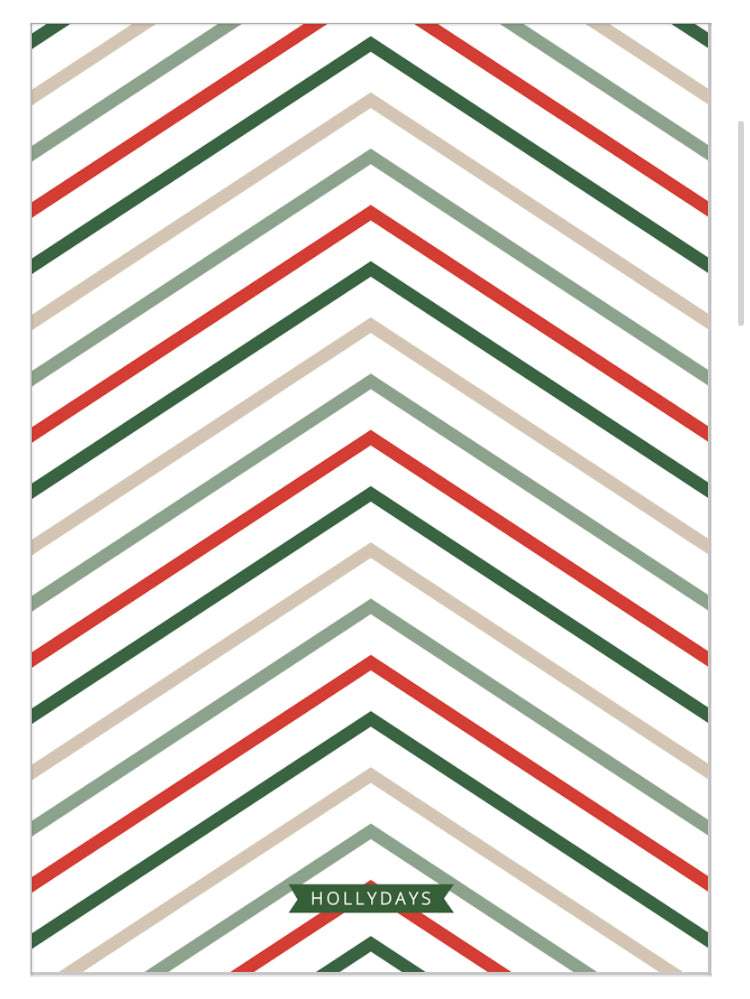 Modern Stripe Holiday Photo Card