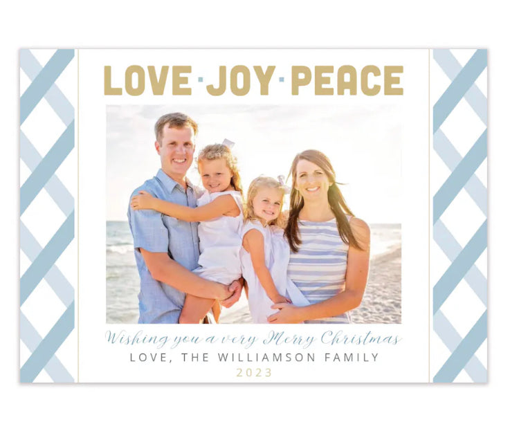 Love Joy Peace Holiday Photo Card