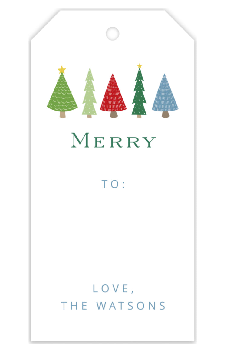 Cute Trees  Personalized Gift Tag