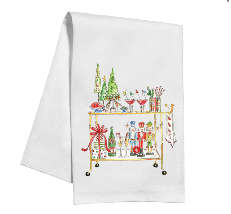 Holiday Bar Cart Kitchen Towel
