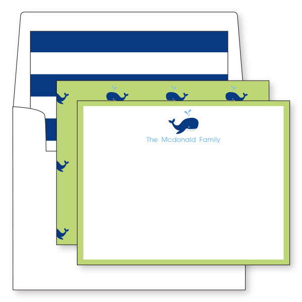 DD Whale Flat Notecards