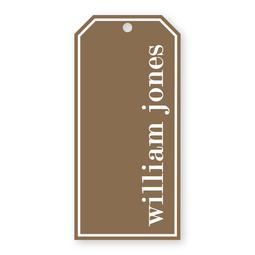 Chocolate Border Personalized Gift Tag