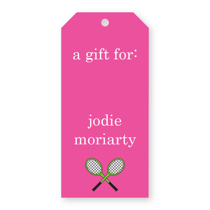 Tennis Personalized Gift Tag