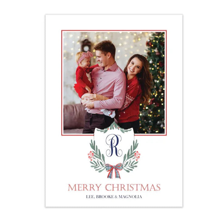 Holiday Crest Holiday Photo Card