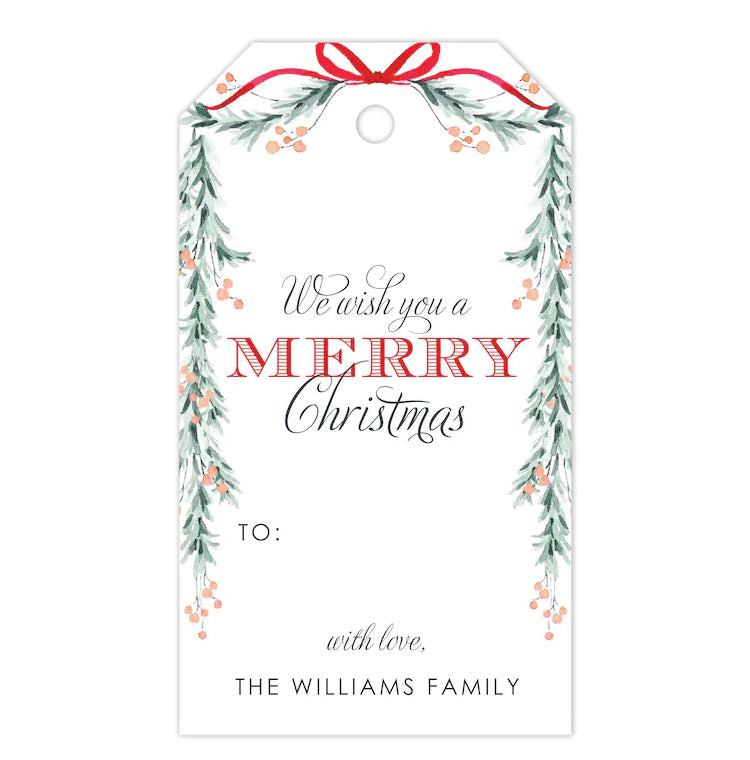 Glorious Garland Personalized Gift Tag