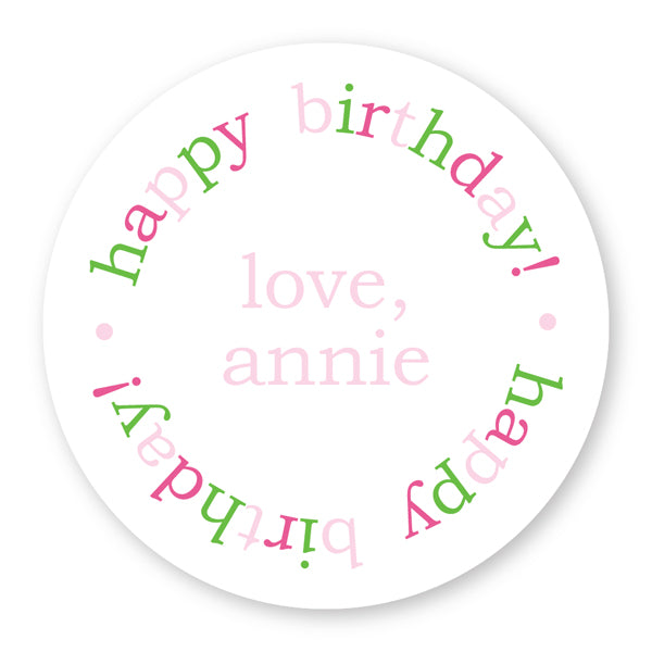 Happy Birthday Girl Gift Sticker