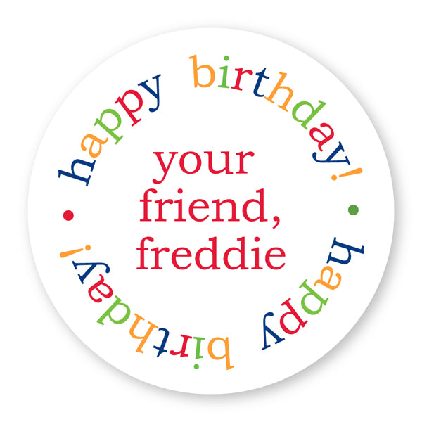 Happy Birthday Boy Gift Sticker