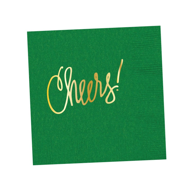 Cheers! Kelly Green Napkins