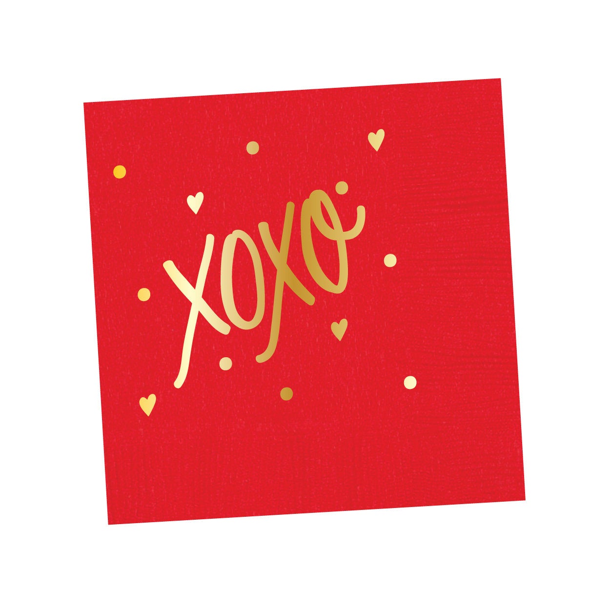 XOXO Red with Gold Napkins