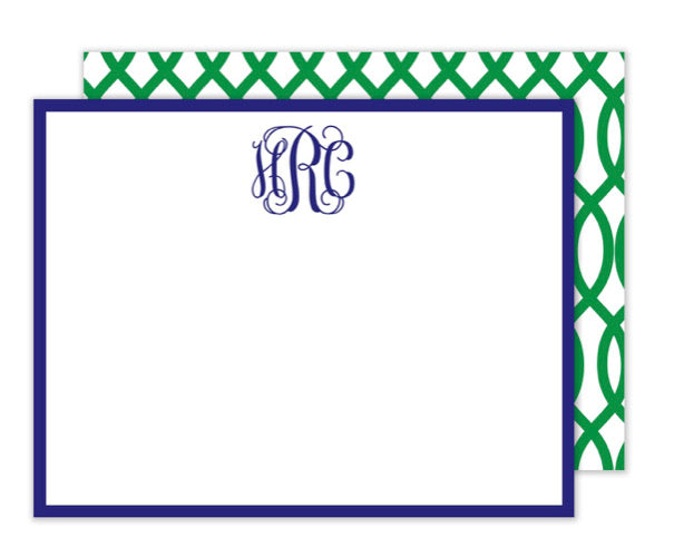 Garden Gate Personalized Flat Notecards