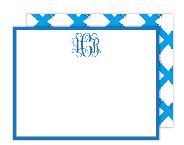 Blue Bamboo Personalized Flat Notecards
