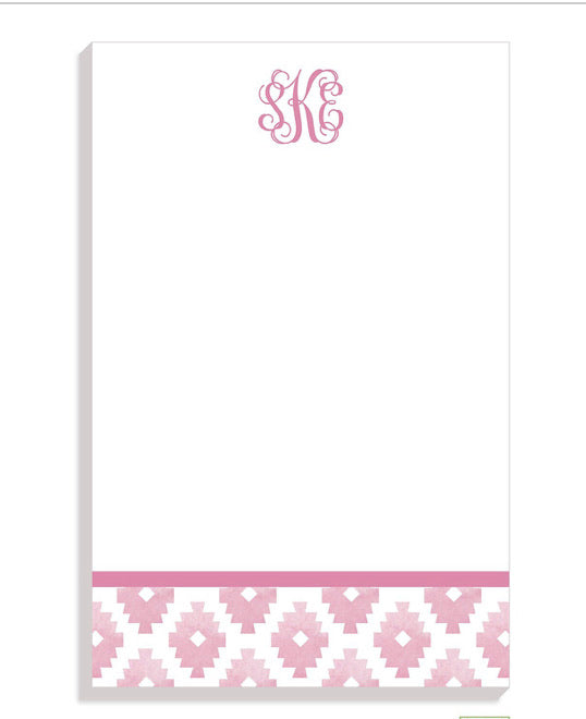 Pink Aztec Personalized Notepad