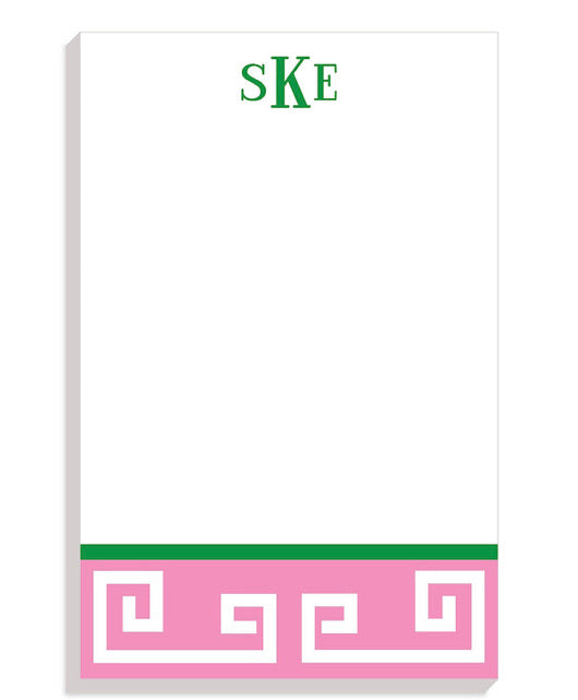 Framed Greek Key Personalized Notepad