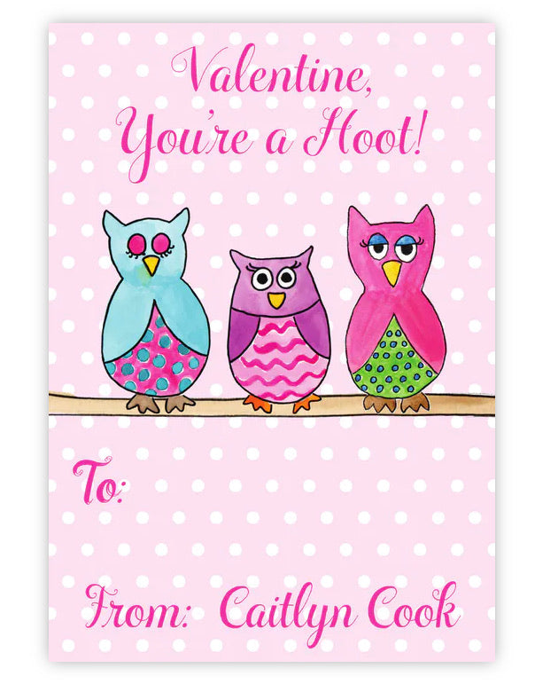 What A Hoot Valentine - Valentines for Kids