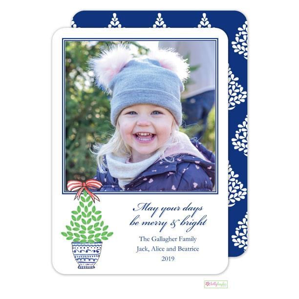 Christmas Topiary Holiday Photo Card