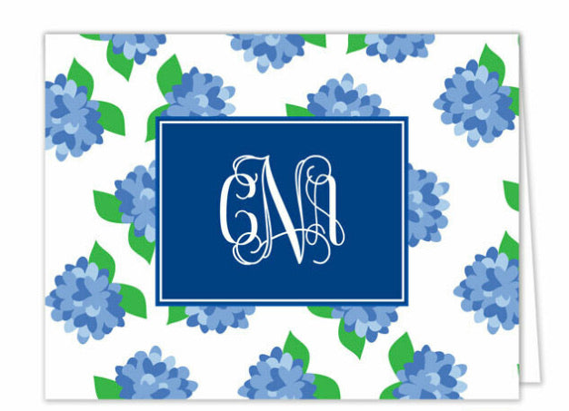 Nantucket Blue Personalized Folded Notecards