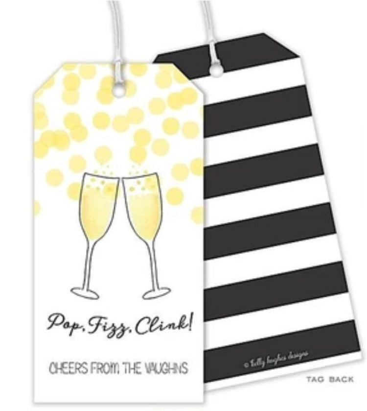 Pop Fizz Clink! Personalized Gift Tag