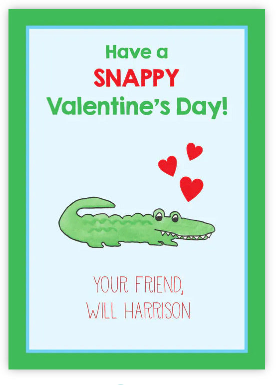 Alligator Valentine - Valentines for Kids