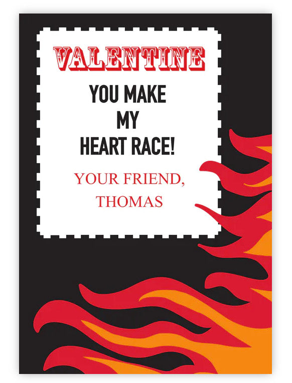Hot Rod Valentine - Valentines for Kids