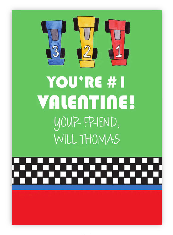 Racer Valentine - Valentines for Kids