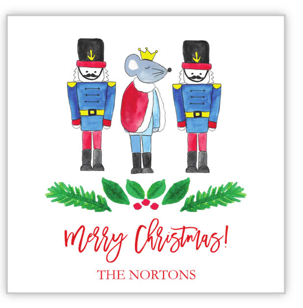 Nutcracker Christmas gift sticker