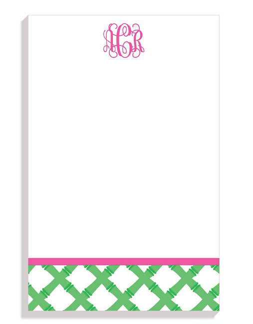 Green Bamboo Personalized Notepad