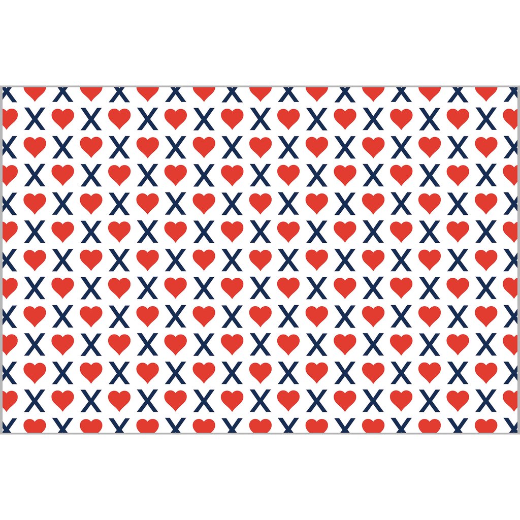 XO Valentine's Day Paper Placemats - Set of 25